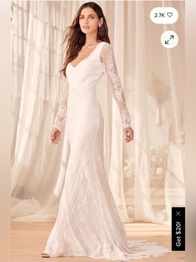 New with tags “For An Eternity” wedding dress from Lulus